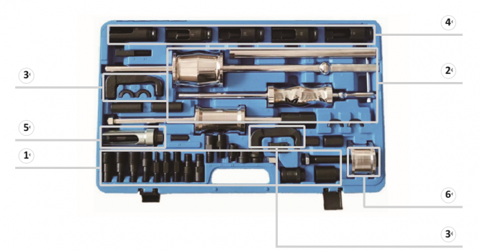 9 40 Pcs Diesel Remover Injector Puller Tool Set Injector Extractor Adaptor Kit